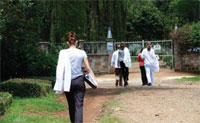 Photo of students walking to work in Eldoret, Kenya